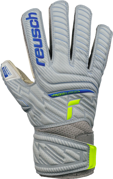 Reusch Attrakt Resist Finger Support Junior 5272610 6016 yellow grey front